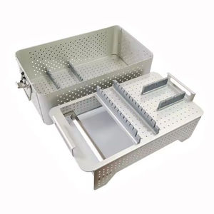 Boîte de stérilisation en acier inoxydable et aluminium, approuvée Surtechs, compatible autoclave, boîte stérile en aluminium - Product Image 2