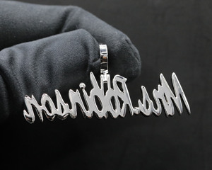 จี้เพชร CZ สแตนเลสสตีลแบบฮิปฮอปสั่งทำพิเศษ พร้อมสร้อยคิวบาลิงค์ - Product Image 2
