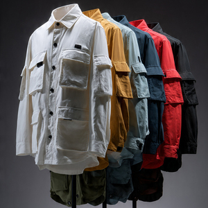 Camisas Cortavientos con Cuello Plegable para Hombre, 100% Nailon, Impermeables, con Bolsillos Personalizados - Product Image 6