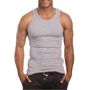 Camiseta sin mangas 100% algodón de secado rápido para deporte, entrenamiento, gimnasio, fitness, estilo musculoso, con logo personalizado, venta al por mayor - Product Image 1