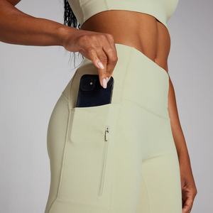 Leggings Deportivos Sólidos al por Mayor para Mujer, Pantalones de Yoga Deportivos de Spandex sin Costuras, de Secado Rápido, Transpirables y Elásticos en Cuatro Direcciones - Product Image 3