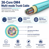 Kabel Serat Optik Trunk Multimode OM4 36 Core Indoor, LSZH, GB/T 18380.33 Tahan Api