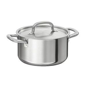 Tazón de acero con tapa, muy vendido, vajilla metálica moderna para cocina y catering - Product Image 2