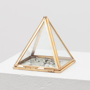 Boîte à bijoux en verre et métal de qualité supérieure avec finition élégante pour un cadeau de luxe et un rangement de prestige - Product Image 1
