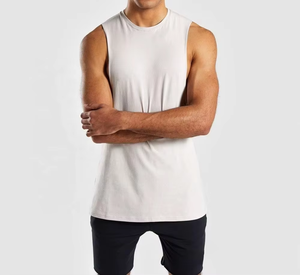 Proveedor Mayorista de Camisetas sin Mangas para Hombre, de Color Sólido, Tejidas en Algodón y Poliéster, Cuello Redondo, Transpirables, Estilo Deportivo - Product Image 2