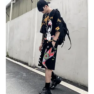 ชุดเสื้อยืดและกางเกงขาสั้นขายส่ง ชุดกีฬาแฟชั่นผู้ชาย ชุดฤดูร้อน เสื้อแขนสั้นและกางเกงขาสั้น ชุดสองชิ้น - Product Image 2