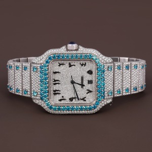 Reloj de Lujo con Diamantes Moissanite para Hombre, Joyería de Moda, Plata de Ley 925, Estilo Hip Hop, Movimiento Automático, para Negocios - Product Image 3