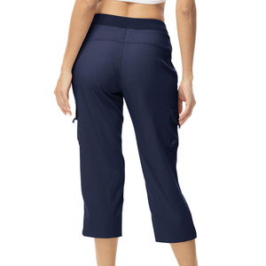 Pantalones Capri Cargo para Mujer, Ligeros, Corte Holgado, 3/4 de Longitud, Deportivos, Transpirables, con Múltiples Bolsillos - Product Image 2