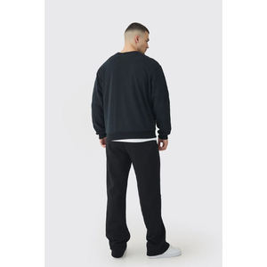 Custom Low Price Thick Fleece Men's Oversized Straight Wide Leg Hoodies And Pants Set For Men <b>Tracksuits</b> Breathable - Product Image 2