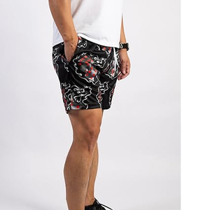 Custom Youth Sublimation Mesh Reversible Basketball Jersey Mens 6xl <b>Athletic</b> Heavy Basketball Shorts Flame Pattern Mid Waist - Product Image 6