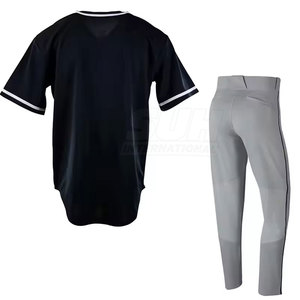 Uniformes de baseball unisexes de haute qualité fabriqués en usine, design unique, respirants, 100% polyester, logo personnalisé imprimé, service OEM - Product Image 2