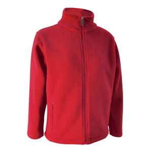 Unisex <b>Navy</b> Blue <b>Fleece</b> Zip-Up Jacket Regular Fit Stand Collar Windproof Casual Winter Wear - Product Image 3