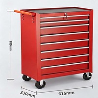 Armoire à outils industrielle en acier inoxydable robuste, 3 tiroirs, 4 roulettes, verrouillable à cadenas, capacité de charge de 200 kg, personnalisable