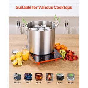 Pentola a bagno maria in acciaio inossidabile da 21 QT con griglia e coperchio in vetro a doppia maniglia per ristoranti - Product Image 2