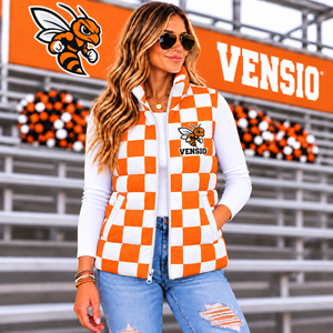 Chaleco Acolchado sin Mangas con Cuello Alto Impermeable para Mujer, Diseño Personalizado ODM, Relleno 100% Poliéster, Cierre con Cremallera, Estilo Casual, Logotipo Personalizado - Product Image 3