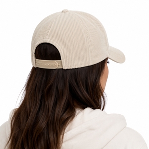 Casquette en velours côtelé unisexe, qualité supérieure, tissu en velours côtelé, ajustement réglable, texture douce, style classique, design OEM. - Product Image 3