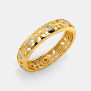 แหวนทอง 14K ประดับเพชรแล็บโกรว์ ลายดอกไม้ - Product Image 2