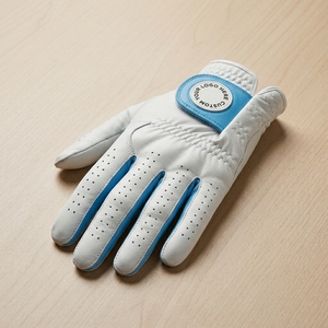 Gant de golf INJAE en cuir véritable pour gaucher, respirant, doigts perforés, ajustement souple et flexible, fermeture à tirette, unisexe, golf/ski/cyclisme - Product Image 3