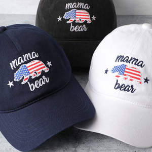 Gorras de Béisbol de Algodón Bordadas con Diseño de Logotipo Personalizado de Mamá Oso (58-60cm), Gorras para el Día de la Madre, OEM Vietnam, Sombreros de Golf Comunes - Product Image 6