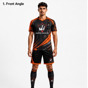 Soccer Uniform Custom Soccer Jersey And Shorts Lightweight Breathable <b>Athletic</b> Clothing Designed For Team Training Match Day - Product Image 1