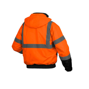 Men's <b>Hi</b> <b>Vis</b> Reflective Safety Winter <b>Jacket</b> Premium Fleece High Visibility Work Wear <b>Waterproof</b> Working Men's <b>Jacket</b> - Product Image 2