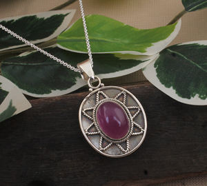 Natural Lavender <b>Jade</b> Pendant Vintage Bezel Setting Unisex 925 Sterling Silver Luxury Gemstone <b>Jewelry</b> Wholesale - Product Image 1
