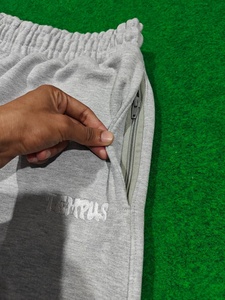 Custom Embroidery Haidergrey <b>Jogger</b> With Zipper Pocket Sweatpants For Men Premium Baggy <b>Cuffed</b> <b>Jogger</b> - Product Image 3