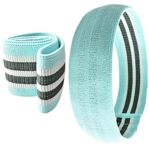 Bande de résistance bleu menthe avec rayures noires et blanches, résistance moyenne, équipement d'exercice durable pour tous les âges - Product Image 3