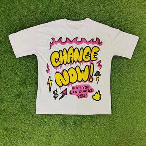 T-shirt personnalisé pour homme, manches courtes, coupe ample, imprimé DTG, style vintage streetwear, tricoté, poids lourd, 100% coton - Product Image 2