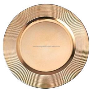 Engagement Anniversary Birthday Parties Dinnerware Charger <b>Plate</b> Round Shape Minimalist Texture Designing <b>Large</b> Display <b>Plate</b> - Product Image 5