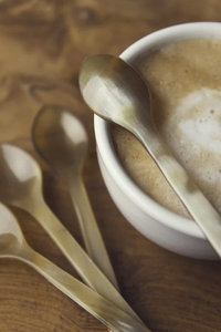 Farmhouse style horn spoon set handmade from real horn materials ideal for natural rustic and traditional homes - Product Image 5