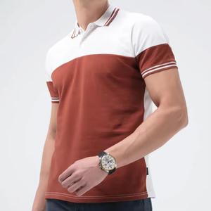 Nouveau polo d'été pour homme à manches courtes, décontracté, avec empiècements contrastés, en coton, grande taille, brodé, à prix avantageux - Product Image 3