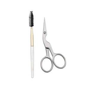 Ciseaux à sourcils courbés, outil de toilettage de précision, ciseaux de beauté en acier inoxydable pour une coupe détaillée - Product Image 1