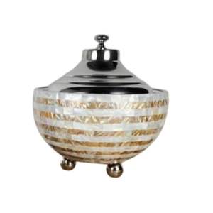 Luxury 4 Piece Serving Bowl Set with Lid Gold <b>Knob</b> <b>Copper</b> Finish Dry Fruit Candy Containers Wedding Gift - Product Image 6