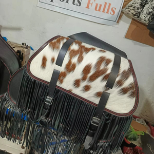 Alforjas de Motocicleta Personalizadas, Tipo Banana, de Cuero Vacuno Original, Resistentes al Agua, con Correa Ajustable y Extraíble - Product Image 1