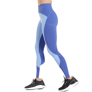 High Waist Color Blocked Yoga Leggings Full Length Spandex Nylon Four-Way Stretch Elastic Waist Seamless Sport Pants - Product Image 4