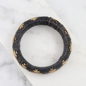 Brazalete de ratán trenzado a mano, aceptado por ODM, para hombre y mujer, brazaletes de madera sostenibles. - Product Image 5