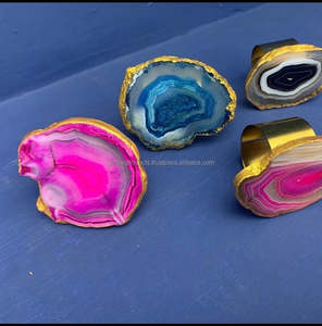 Anneau de serviette en AGATE rose, 1 pièce, décoration de TABLE - Product Image 2