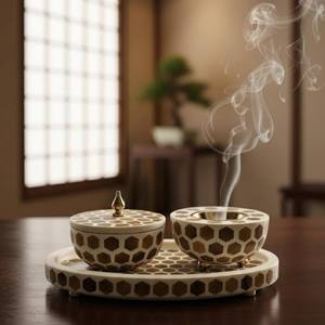 Luxury Metal Mabkhara Oud Burner with Wooden Lid Arabic Incense Burner for Bakhoor and Home <b>Decor</b> arabic incense burner - Product Image 3