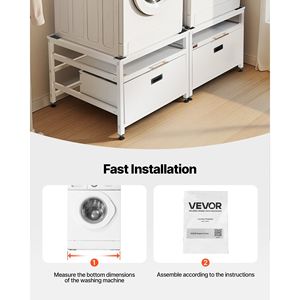 Base per Lavatrice con Vassoio Estraibile, Altezza 22,6 Pollici, 29x29 Pollici, Capacità di Carico 800 Libbre, Spazio di Stoccaggio 29x29 Pollici, Altezza 22,6 Pollici - Product Image 6