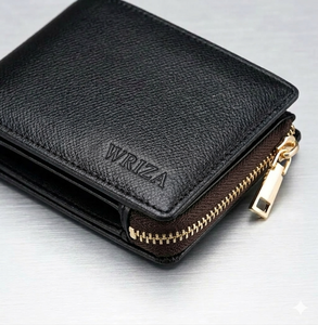 Customizable Durable Saffiano Leather A7 <b>Budget</b> <b>Binder</b> Wallet with No Zipper Closure Multiple Color and Black Pockets for Men - Product Image 2