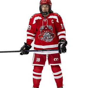 Venta al por Mayor de Camisetas de Hockey sobre Hielo con Cuello Redondo y Cordones, Personalizables con Serigrafía, Uniformes de Práctica de Hockey, 100% Algodón, Logotipo Personalizado - Product Image 6