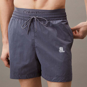 Calvin Klein - Shorts de Baño para Hombre, Color Azul Marino, 100% Poliéster, Secado Rápido, con Cordón Ajustable, Bolsillos y Logotipo Frontal - Product Image 5