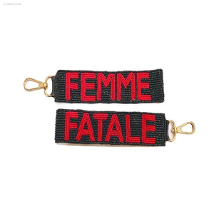 Elegante llavero personalizado con nombre y cuentas de semillas, multicolor, indio, hecho a mano, adornado, con diademas en bolsa transparente - Product Image 4