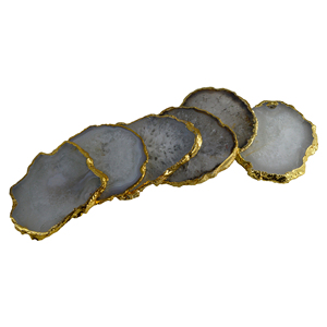 Best Tableware Design Agate <b>Coaster</b> for Home Indoor Decor Hotel and Restaurant <b>Table</b> Decor With Gold Plated Finishing Design - Product Image 3