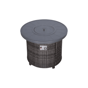 25\" H X 32\" W Aluminum Propane Outdoor <b>Fire</b> <b>Pit</b> <b>Table</b> - Product Image 3