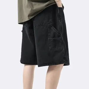 Shorts en jean 100 % coton taille mi-haute à bords bruts pour femme, style Y2K décontracté, avec ceinture, séchage rapide, respirant, streetwear, été, vente en gros - Product Image 6