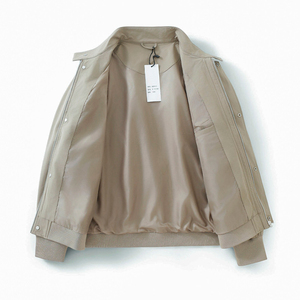 Custom Company Eco-Friendly <b>Waterproof</b> Windproof Quilted <b>Jacket</b> Canvas Nylon Zipper Stand Collar Men <b>Winter</b> - Product Image 2