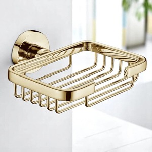 Porte-savon moderne en métal, porte-savon de salle de bain en acier inoxydable avec dossier surélevé - Product Image 3