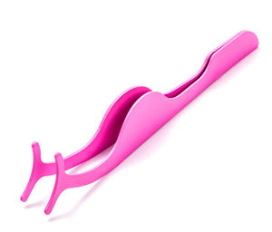 Pince à cils professionnelle à pointe large, applicateur de précision en acier inoxydable, pince à sourcils, extensions de cils, pointes en fibre, pour salon - Product Image 4